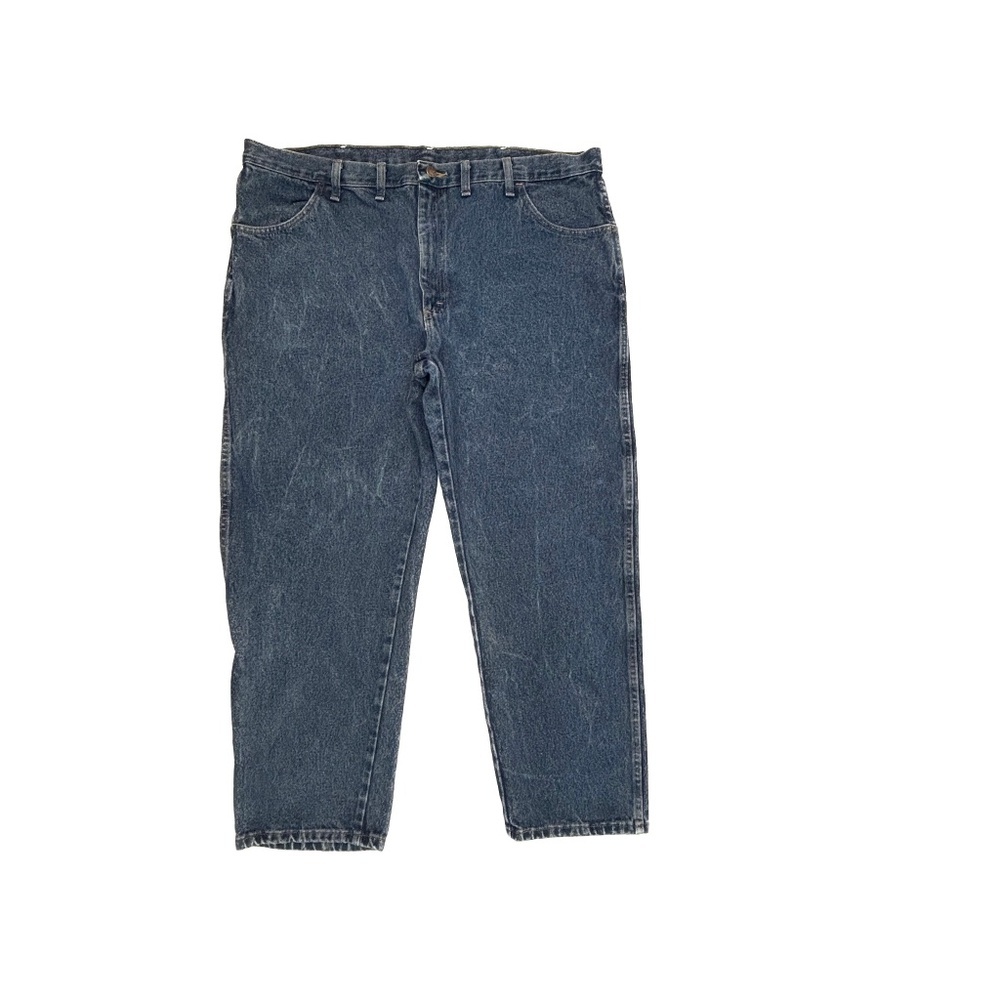 Rustler Straight Leg Men's size 44x30 Dark‎ Wash Blue Denim jeans